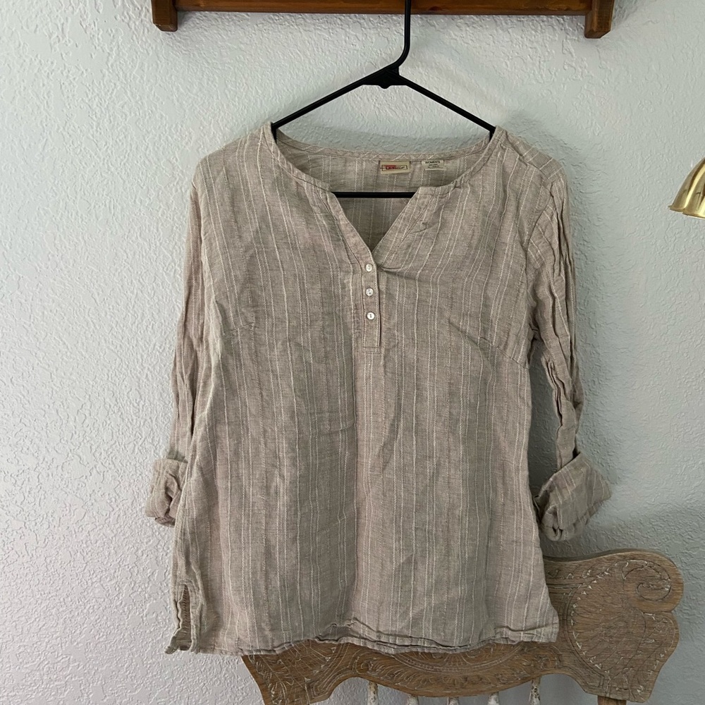 L.L. bean button up blouse